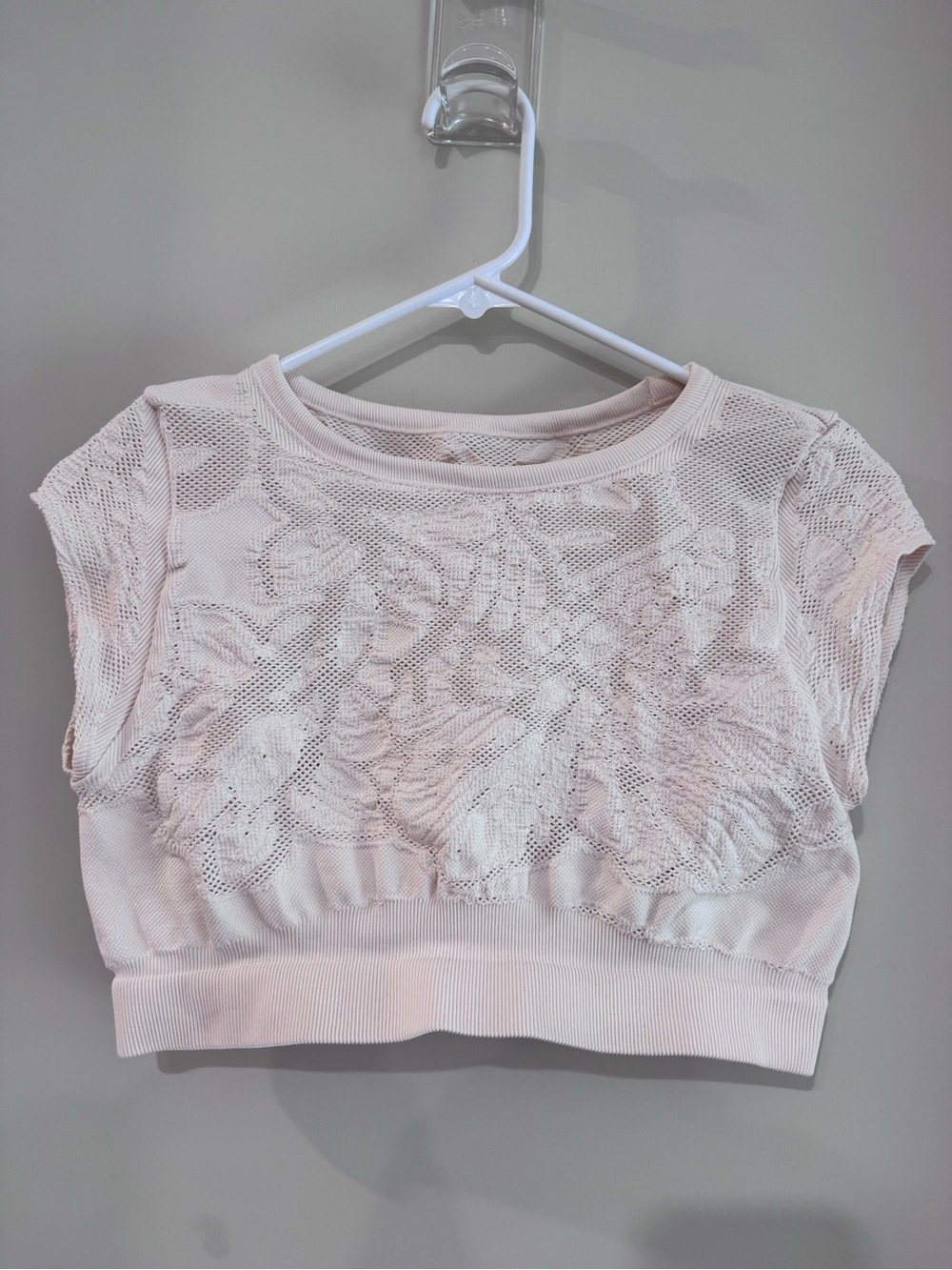 Stretch Lace Crop Top - Ivory